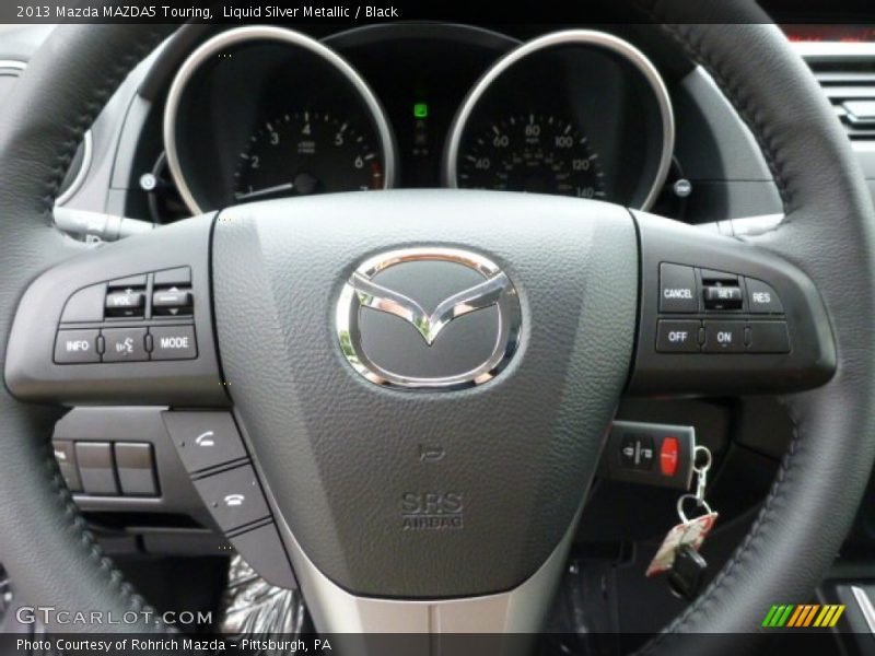Liquid Silver Metallic / Black 2013 Mazda MAZDA5 Touring