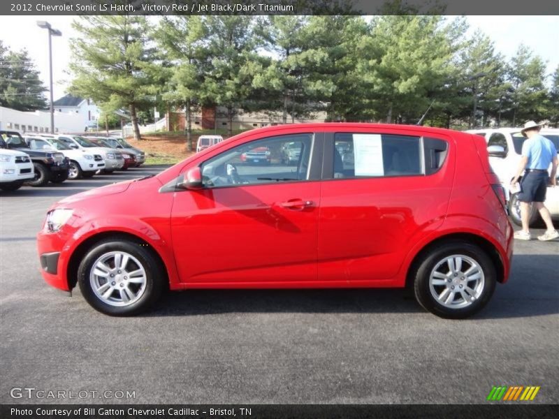 Victory Red / Jet Black/Dark Titanium 2012 Chevrolet Sonic LS Hatch