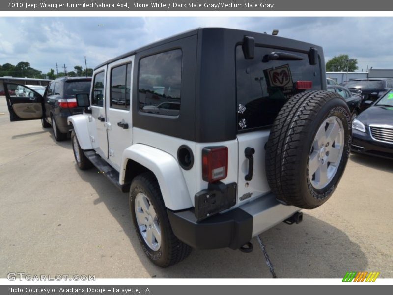 Stone White / Dark Slate Gray/Medium Slate Gray 2010 Jeep Wrangler Unlimited Sahara 4x4