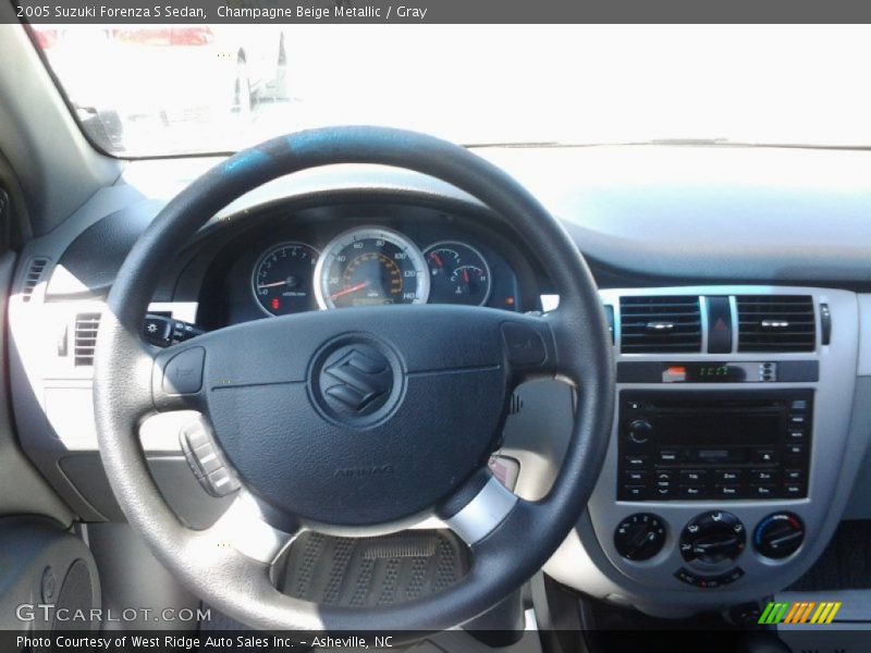 Champagne Beige Metallic / Gray 2005 Suzuki Forenza S Sedan
