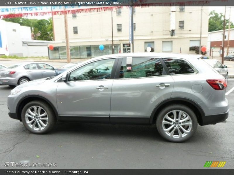 Liquid Silver Metallic / Black 2013 Mazda CX-9 Grand Touring AWD