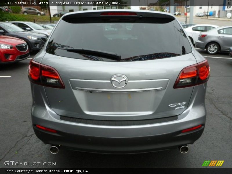 Liquid Silver Metallic / Black 2013 Mazda CX-9 Grand Touring AWD