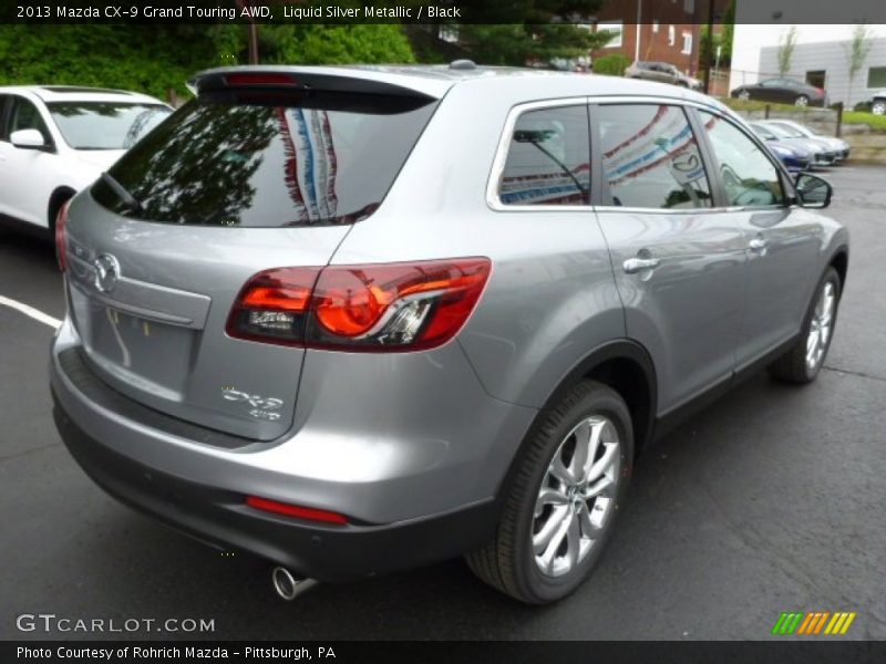 Liquid Silver Metallic / Black 2013 Mazda CX-9 Grand Touring AWD