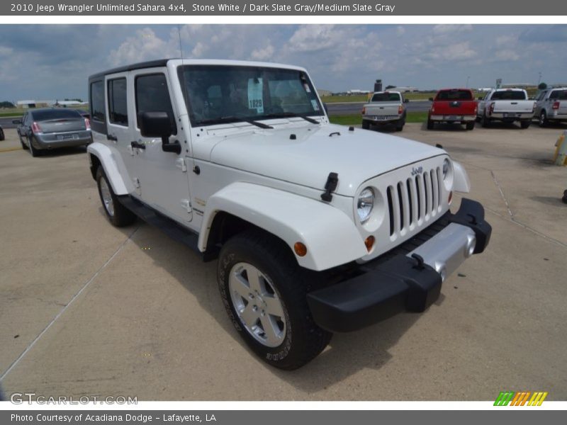 Stone White / Dark Slate Gray/Medium Slate Gray 2010 Jeep Wrangler Unlimited Sahara 4x4