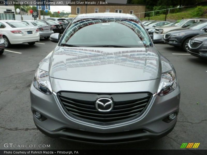 Liquid Silver Metallic / Black 2013 Mazda CX-9 Grand Touring AWD