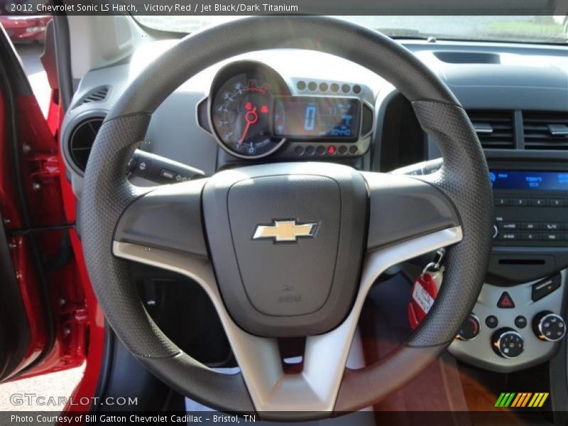 Victory Red / Jet Black/Dark Titanium 2012 Chevrolet Sonic LS Hatch