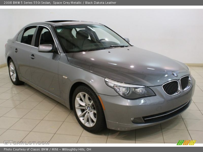 Space Grey Metallic / Black Dakota Leather 2008 BMW 5 Series 550i Sedan