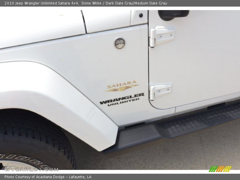 Stone White / Dark Slate Gray/Medium Slate Gray 2010 Jeep Wrangler Unlimited Sahara 4x4