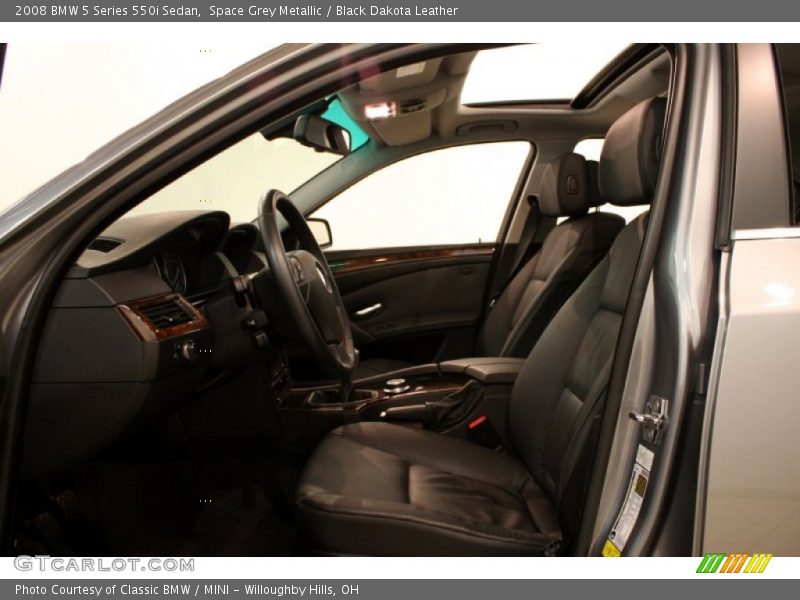 Space Grey Metallic / Black Dakota Leather 2008 BMW 5 Series 550i Sedan