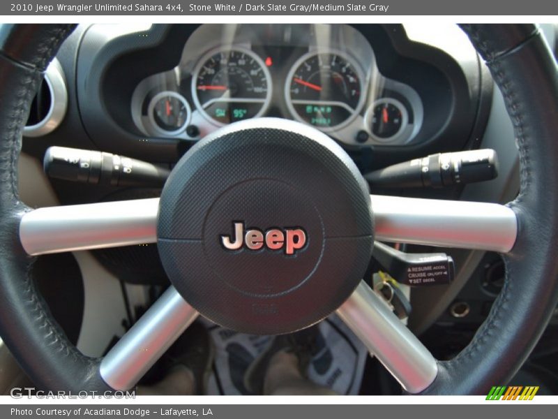 Stone White / Dark Slate Gray/Medium Slate Gray 2010 Jeep Wrangler Unlimited Sahara 4x4