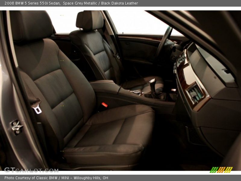 Space Grey Metallic / Black Dakota Leather 2008 BMW 5 Series 550i Sedan