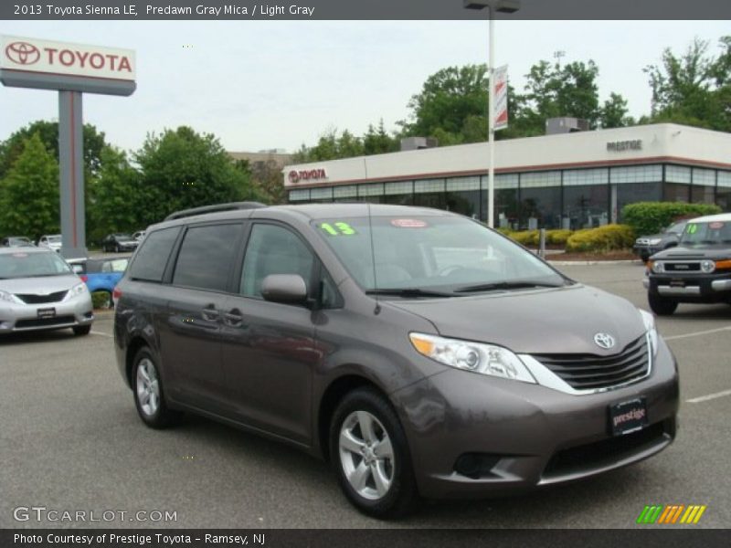 Predawn Gray Mica / Light Gray 2013 Toyota Sienna LE