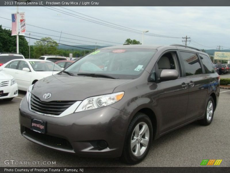 Predawn Gray Mica / Light Gray 2013 Toyota Sienna LE