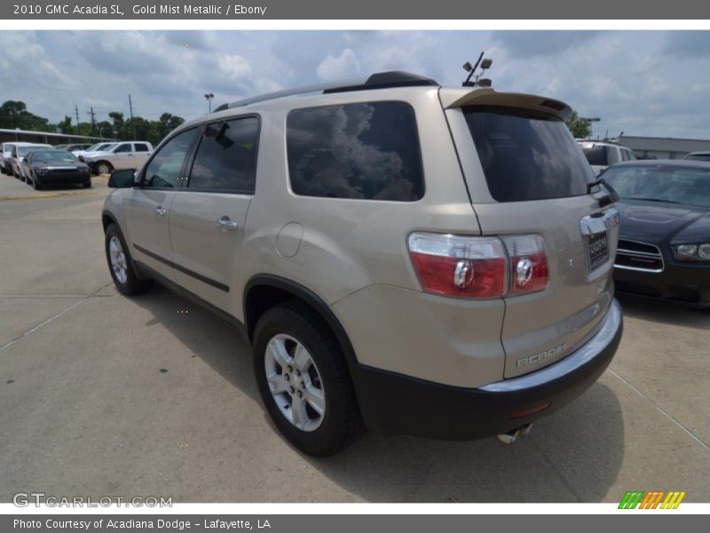 Gold Mist Metallic / Ebony 2010 GMC Acadia SL