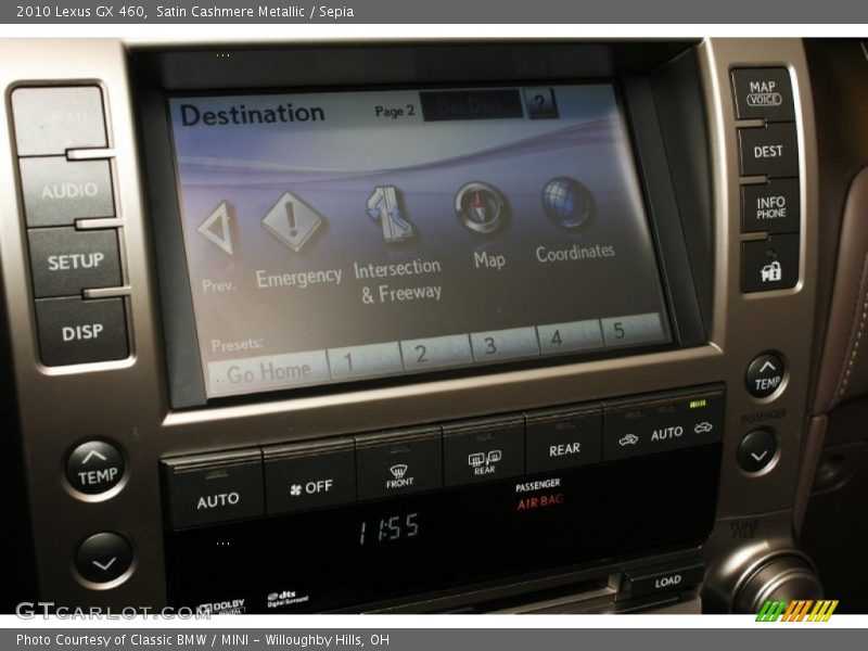 Satin Cashmere Metallic / Sepia 2010 Lexus GX 460