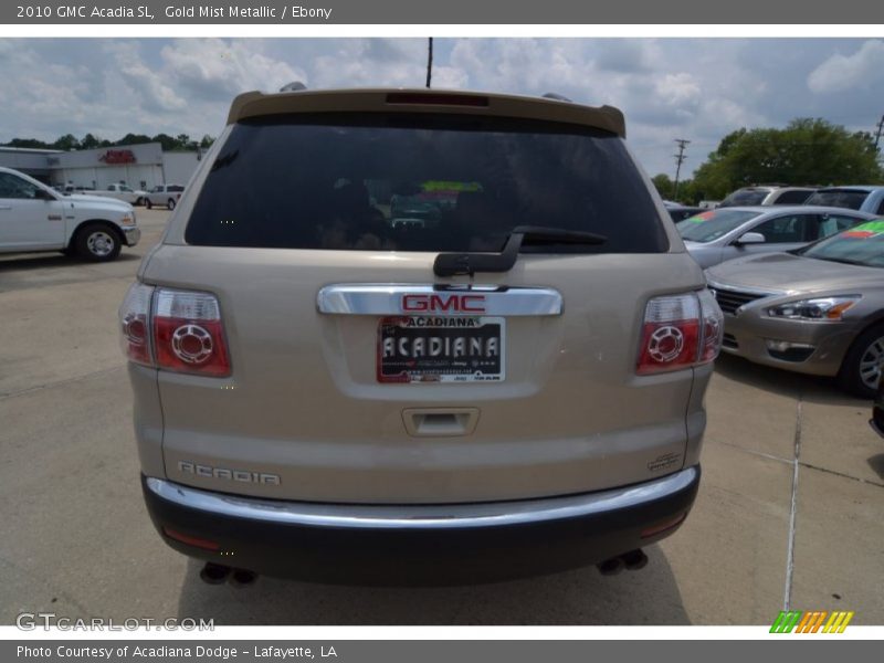 Gold Mist Metallic / Ebony 2010 GMC Acadia SL