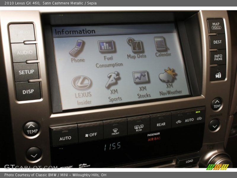 Satin Cashmere Metallic / Sepia 2010 Lexus GX 460