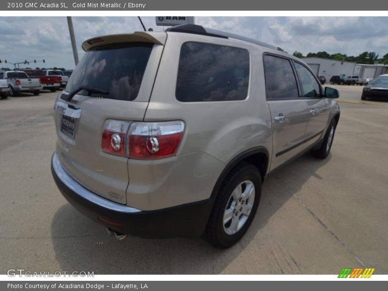 Gold Mist Metallic / Ebony 2010 GMC Acadia SL