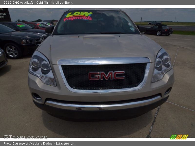 Gold Mist Metallic / Ebony 2010 GMC Acadia SL
