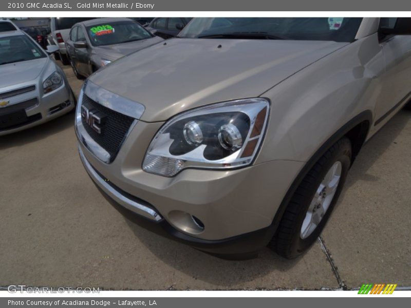 Gold Mist Metallic / Ebony 2010 GMC Acadia SL