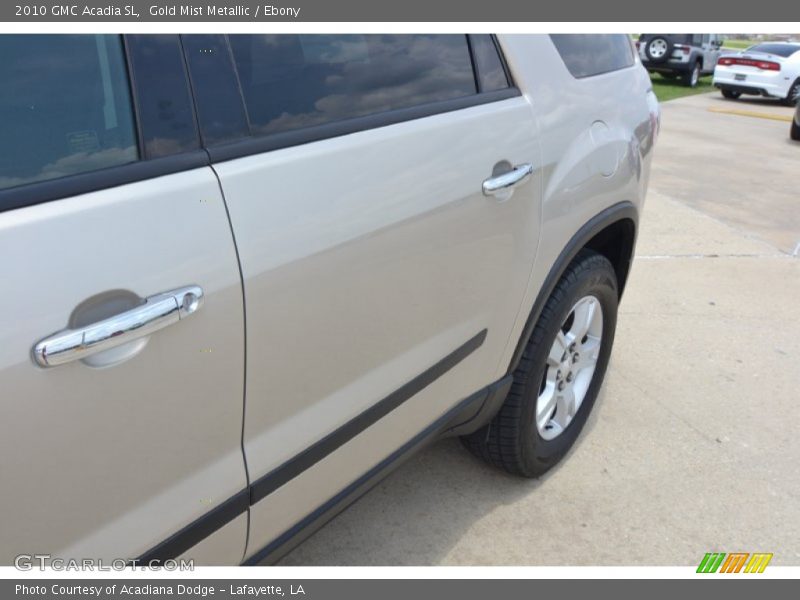 Gold Mist Metallic / Ebony 2010 GMC Acadia SL