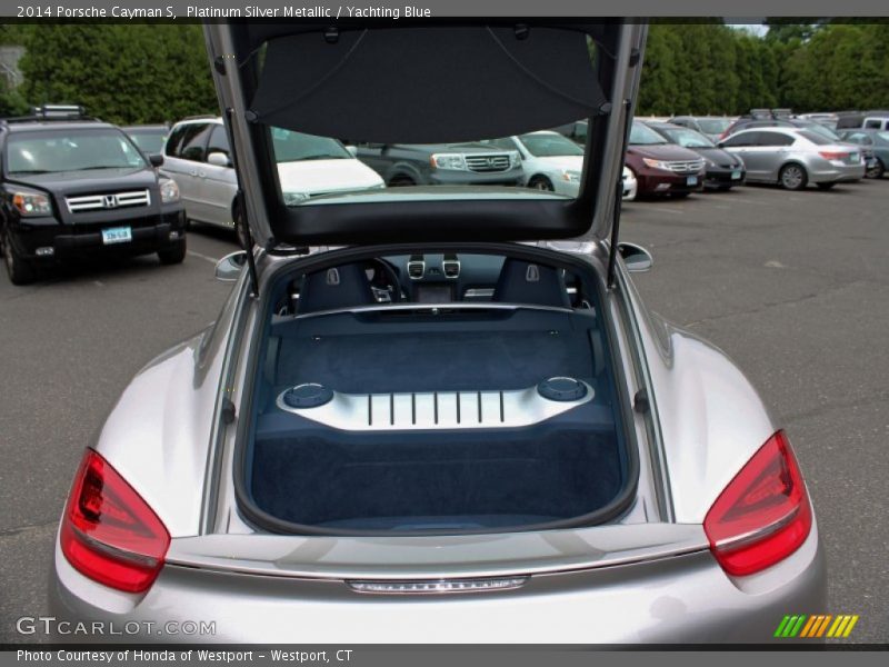 Platinum Silver Metallic / Yachting Blue 2014 Porsche Cayman S