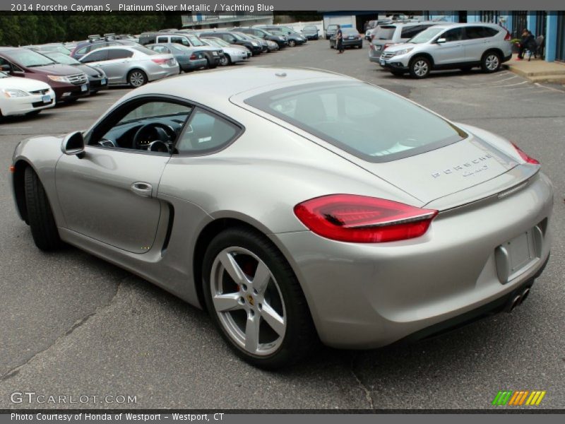 Platinum Silver Metallic / Yachting Blue 2014 Porsche Cayman S