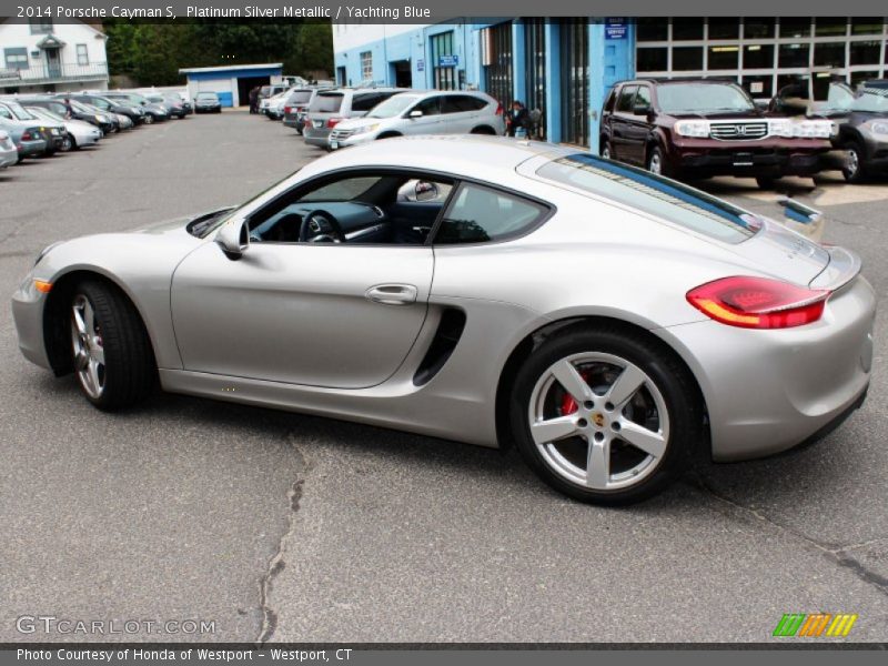 Platinum Silver Metallic / Yachting Blue 2014 Porsche Cayman S