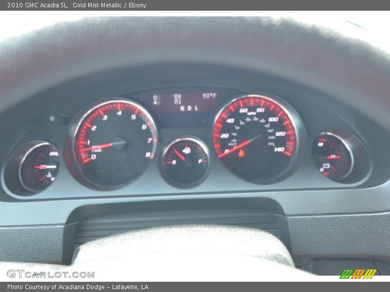 Gold Mist Metallic / Ebony 2010 GMC Acadia SL