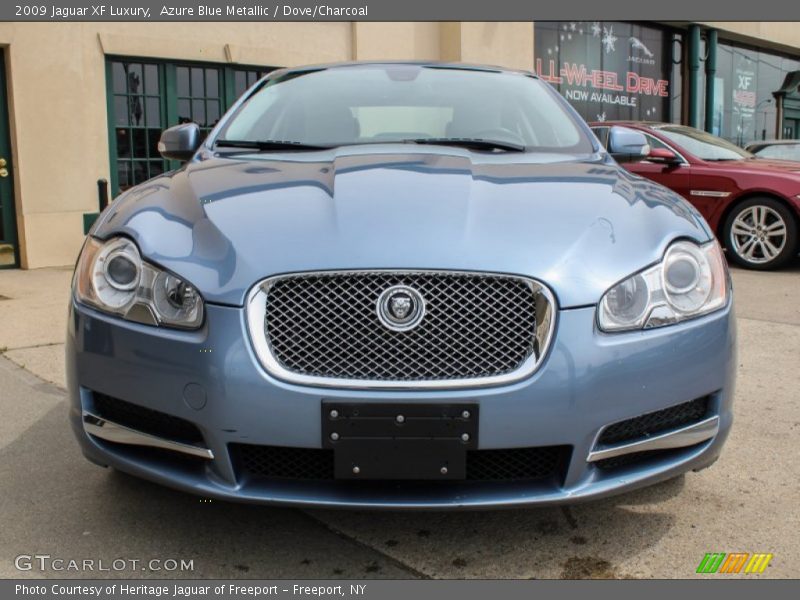 Azure Blue Metallic / Dove/Charcoal 2009 Jaguar XF Luxury