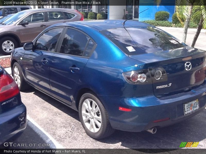 Phantom Blue Mica / Black 2008 Mazda MAZDA3 s Sport Sedan