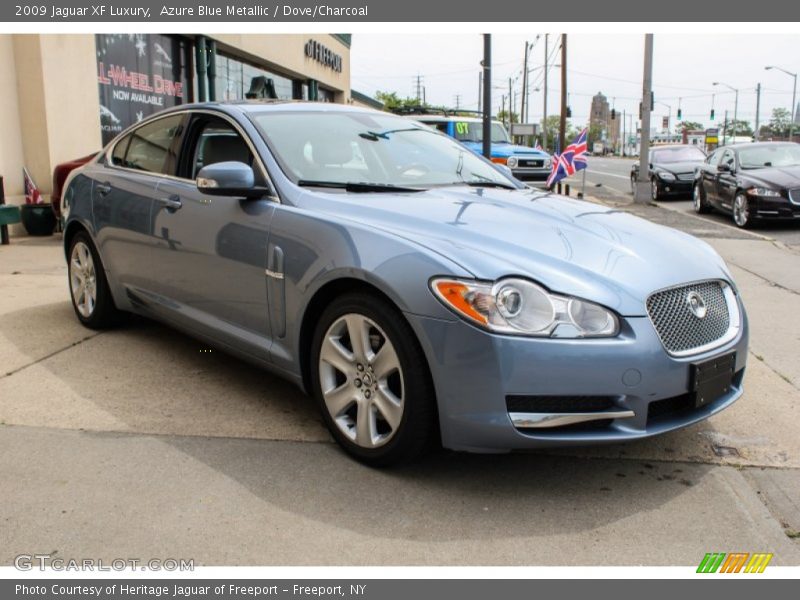 Azure Blue Metallic / Dove/Charcoal 2009 Jaguar XF Luxury