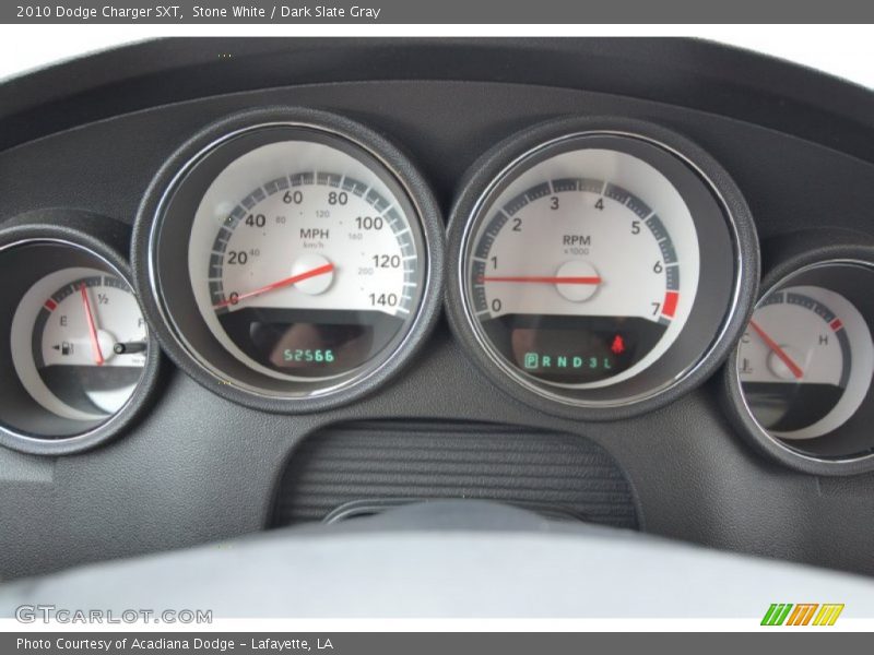 Stone White / Dark Slate Gray 2010 Dodge Charger SXT