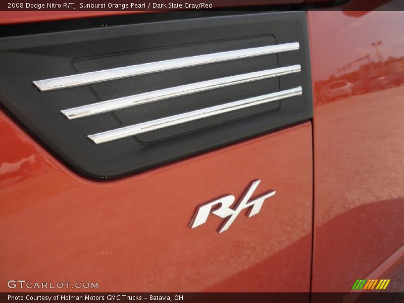 Sunburst Orange Pearl / Dark Slate Gray/Red 2008 Dodge Nitro R/T
