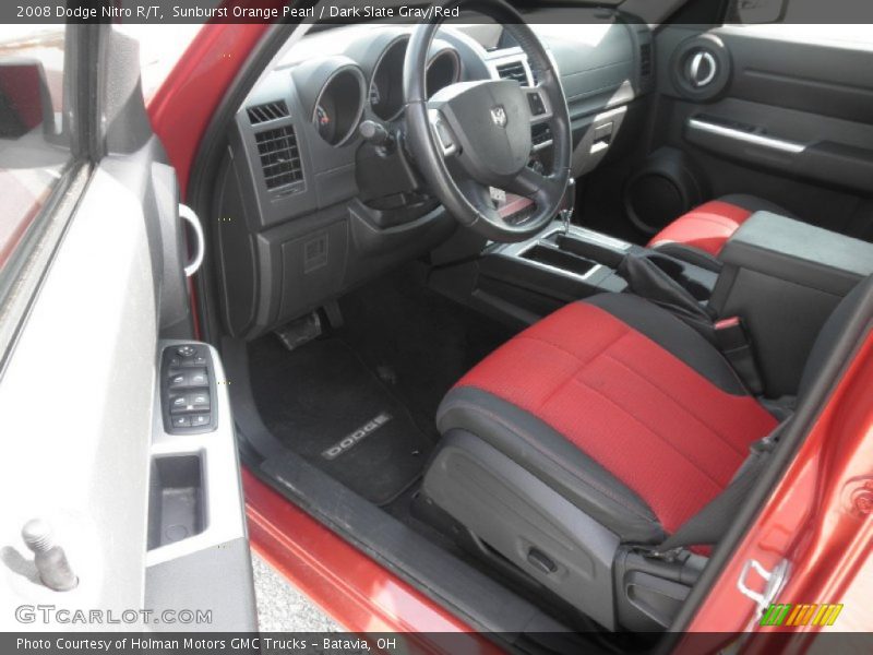 Sunburst Orange Pearl / Dark Slate Gray/Red 2008 Dodge Nitro R/T