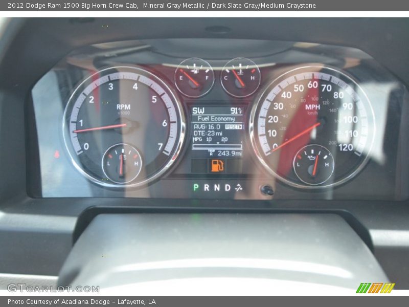 Mineral Gray Metallic / Dark Slate Gray/Medium Graystone 2012 Dodge Ram 1500 Big Horn Crew Cab