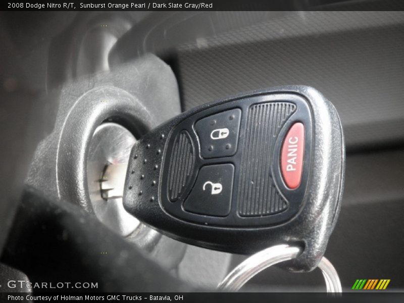 Sunburst Orange Pearl / Dark Slate Gray/Red 2008 Dodge Nitro R/T