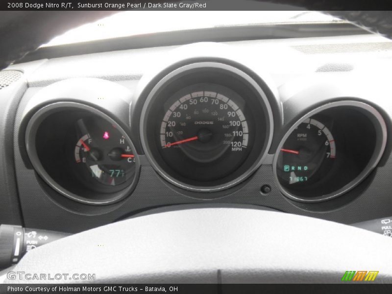 Sunburst Orange Pearl / Dark Slate Gray/Red 2008 Dodge Nitro R/T