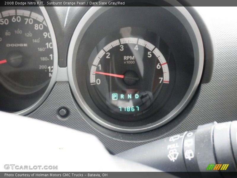 Sunburst Orange Pearl / Dark Slate Gray/Red 2008 Dodge Nitro R/T