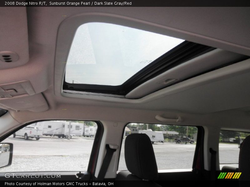 Sunburst Orange Pearl / Dark Slate Gray/Red 2008 Dodge Nitro R/T