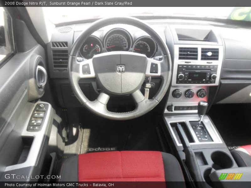Sunburst Orange Pearl / Dark Slate Gray/Red 2008 Dodge Nitro R/T