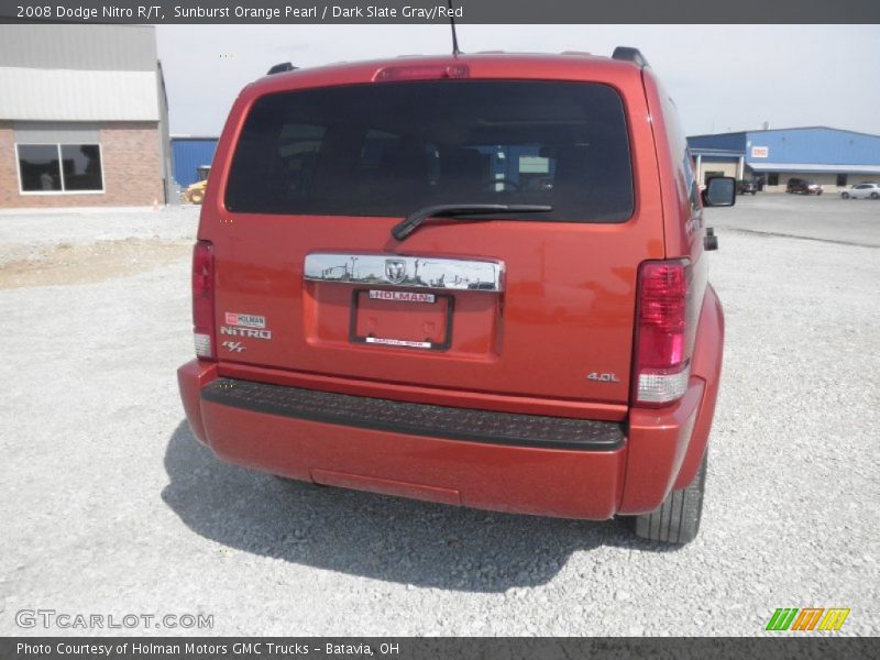 Sunburst Orange Pearl / Dark Slate Gray/Red 2008 Dodge Nitro R/T