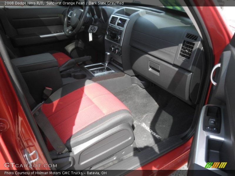 Sunburst Orange Pearl / Dark Slate Gray/Red 2008 Dodge Nitro R/T