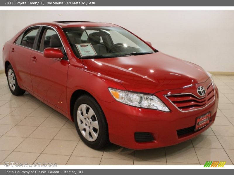 Barcelona Red Metallic / Ash 2011 Toyota Camry LE