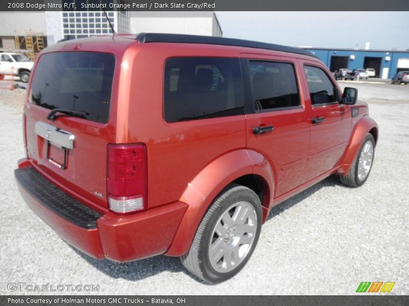 Sunburst Orange Pearl / Dark Slate Gray/Red 2008 Dodge Nitro R/T