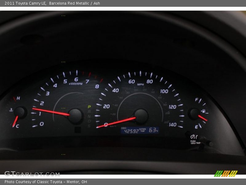 Barcelona Red Metallic / Ash 2011 Toyota Camry LE
