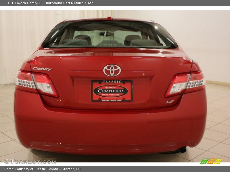 Barcelona Red Metallic / Ash 2011 Toyota Camry LE