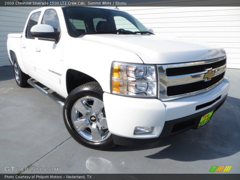 Summit White / Ebony 2009 Chevrolet Silverado 1500 LTZ Crew Cab