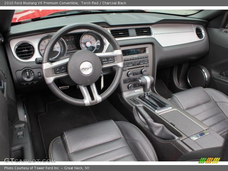 Charcoal Black Interior - 2010 Mustang V6 Premium Convertible 