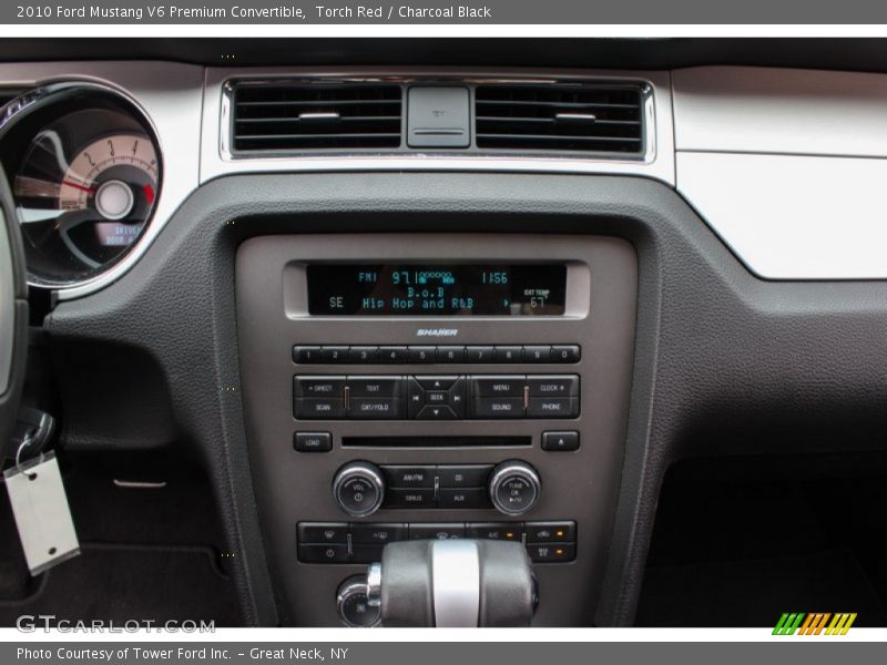 Controls of 2010 Mustang V6 Premium Convertible